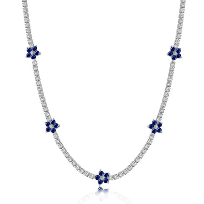 [ECHO ]Luxurious Colorful Flower Tennis Necklace