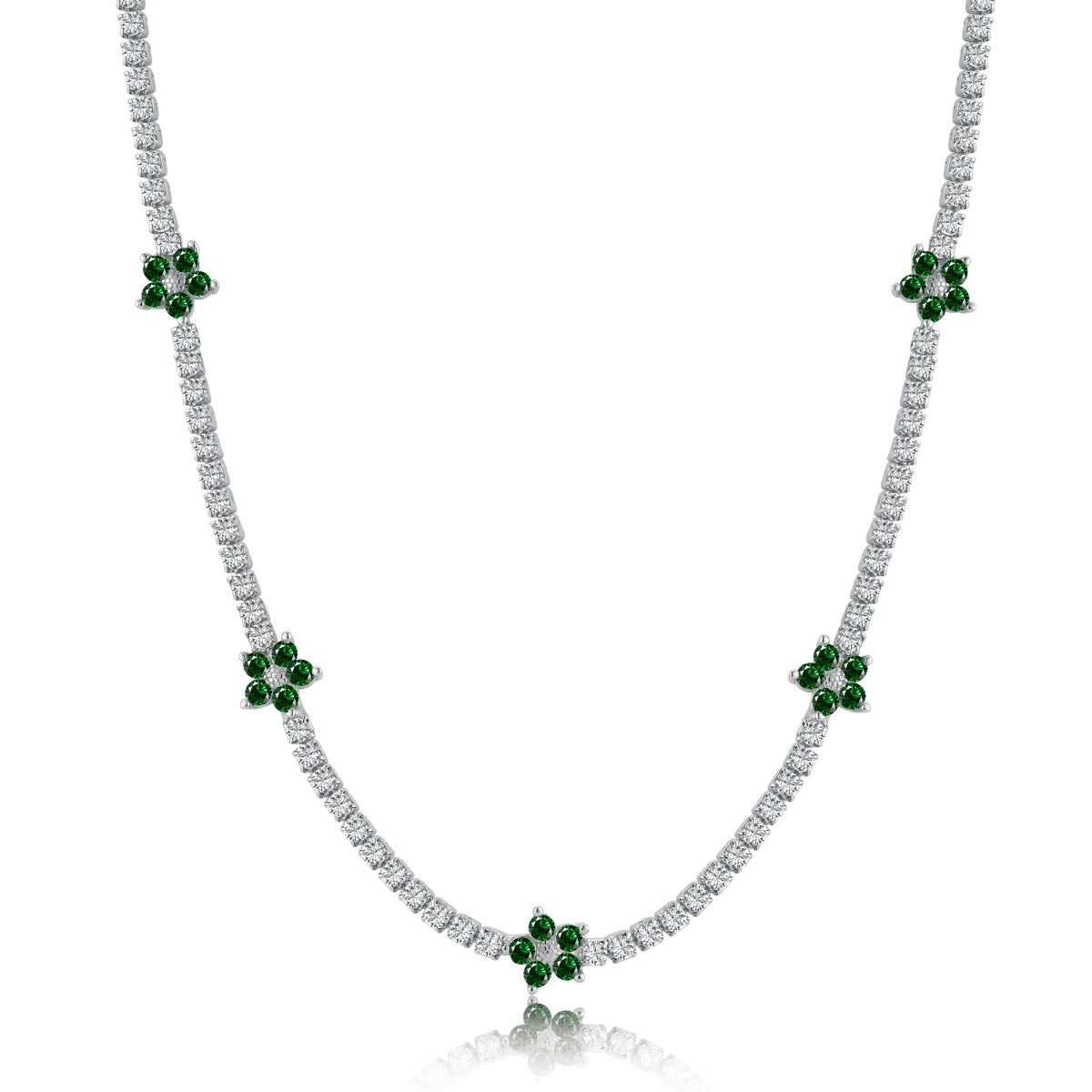 [ECHO ]Luxurious Colorful Flower Tennis Necklace
