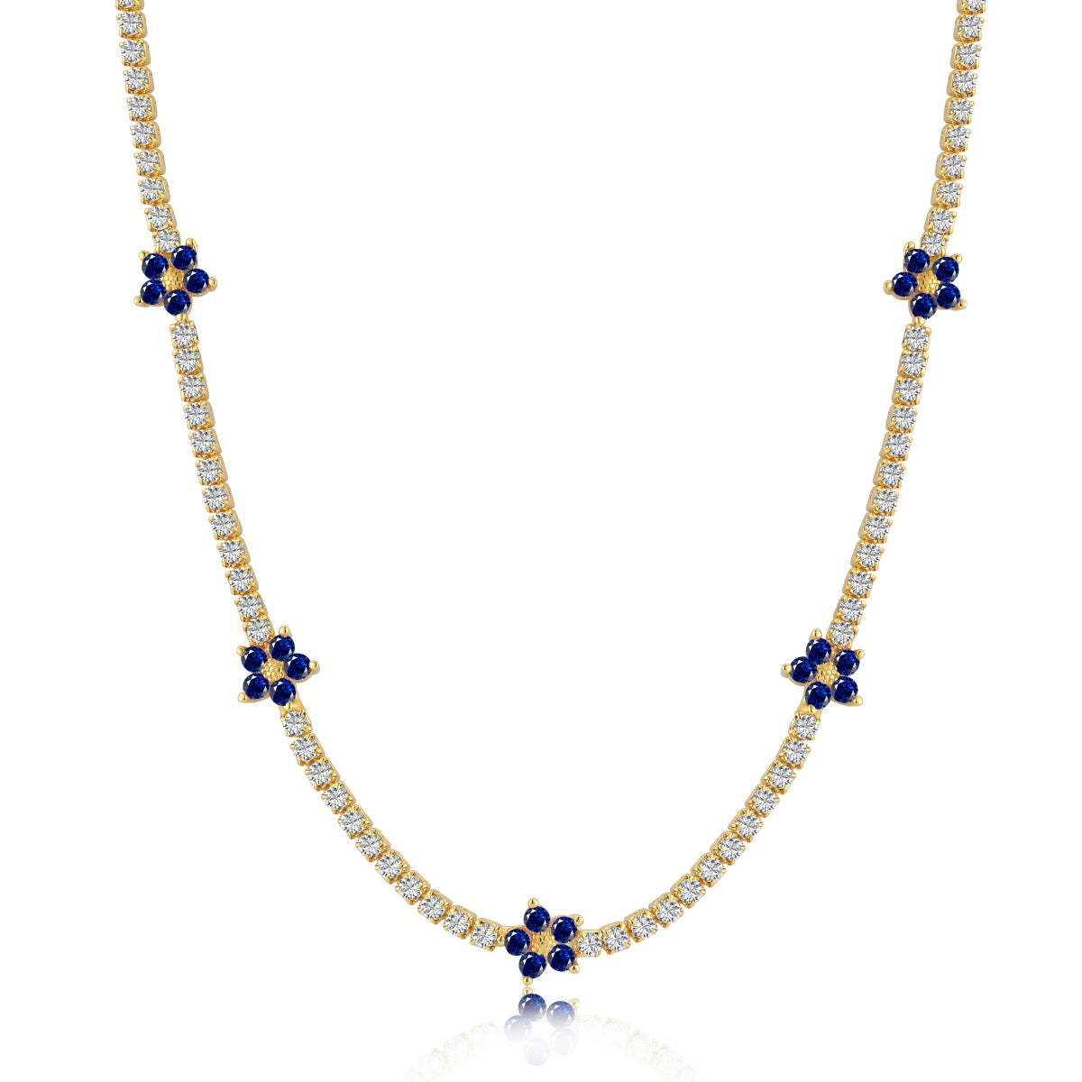 [ECHO ]Luxurious Colorful Flower Tennis Necklace