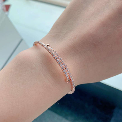 [ECHO ]Row of Diamonds Round Fashion Bracelet