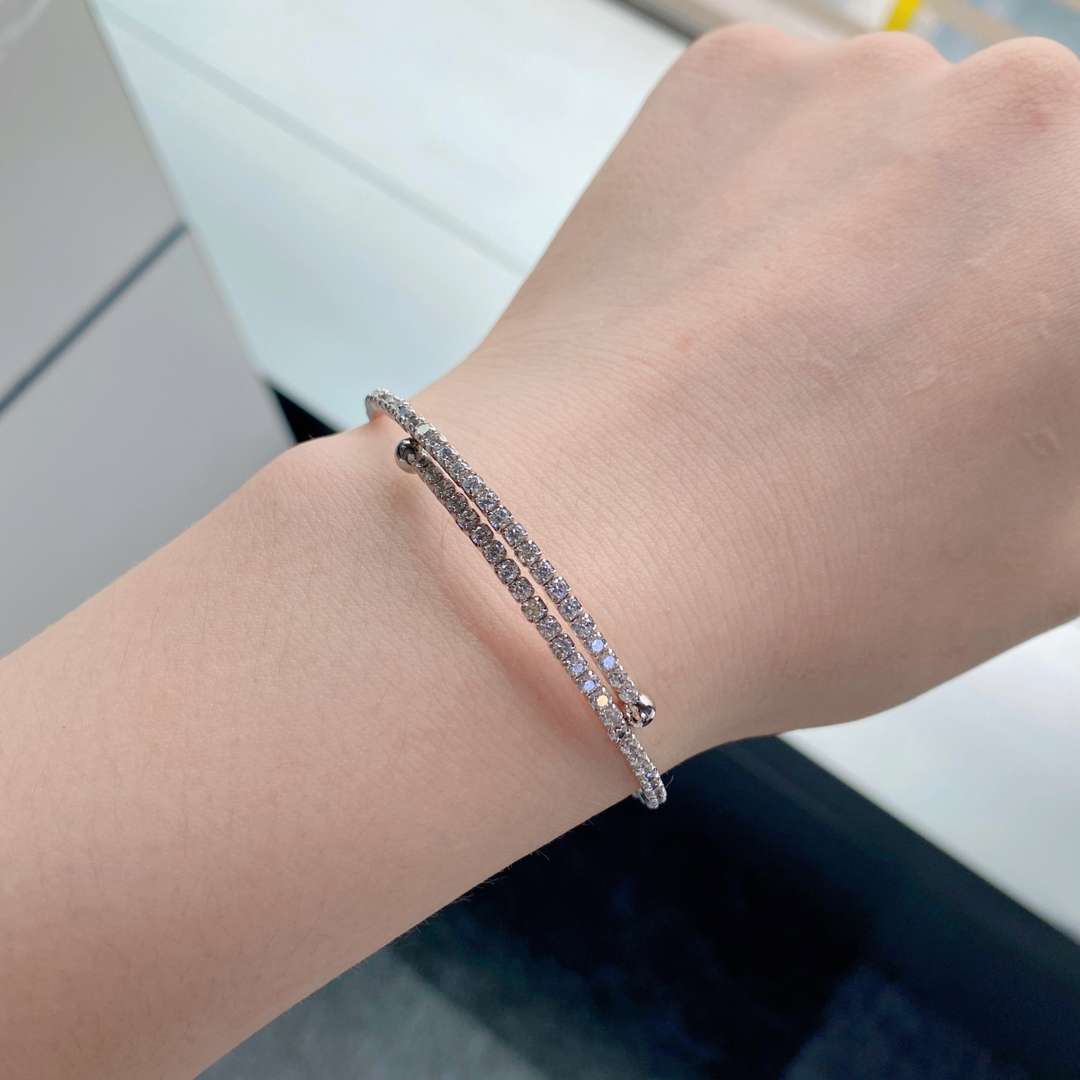 [ECHO ]Row of Diamonds Round Fashion Bracelet