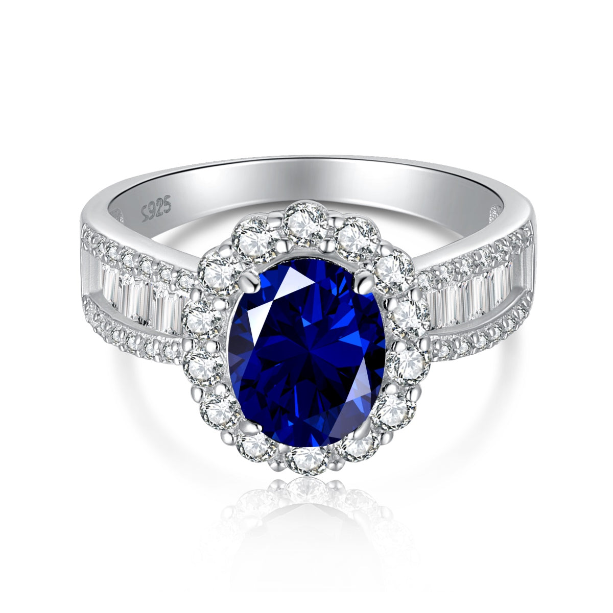 [ECHO ]1.5 Carat Dazzling Charming Oval Cut Banquet Ring