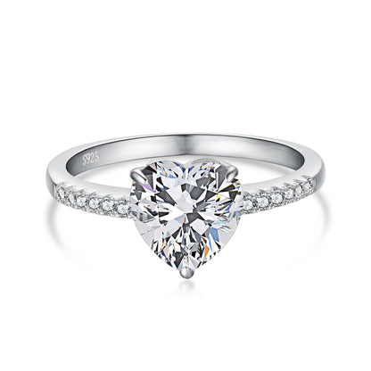[ECHO ]2.0 Carat Dazzling Lustrous Heart Cut Lover Ring