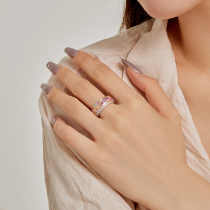 [ECHO ]Radiant Colorful Radiant Cut Daily Ring