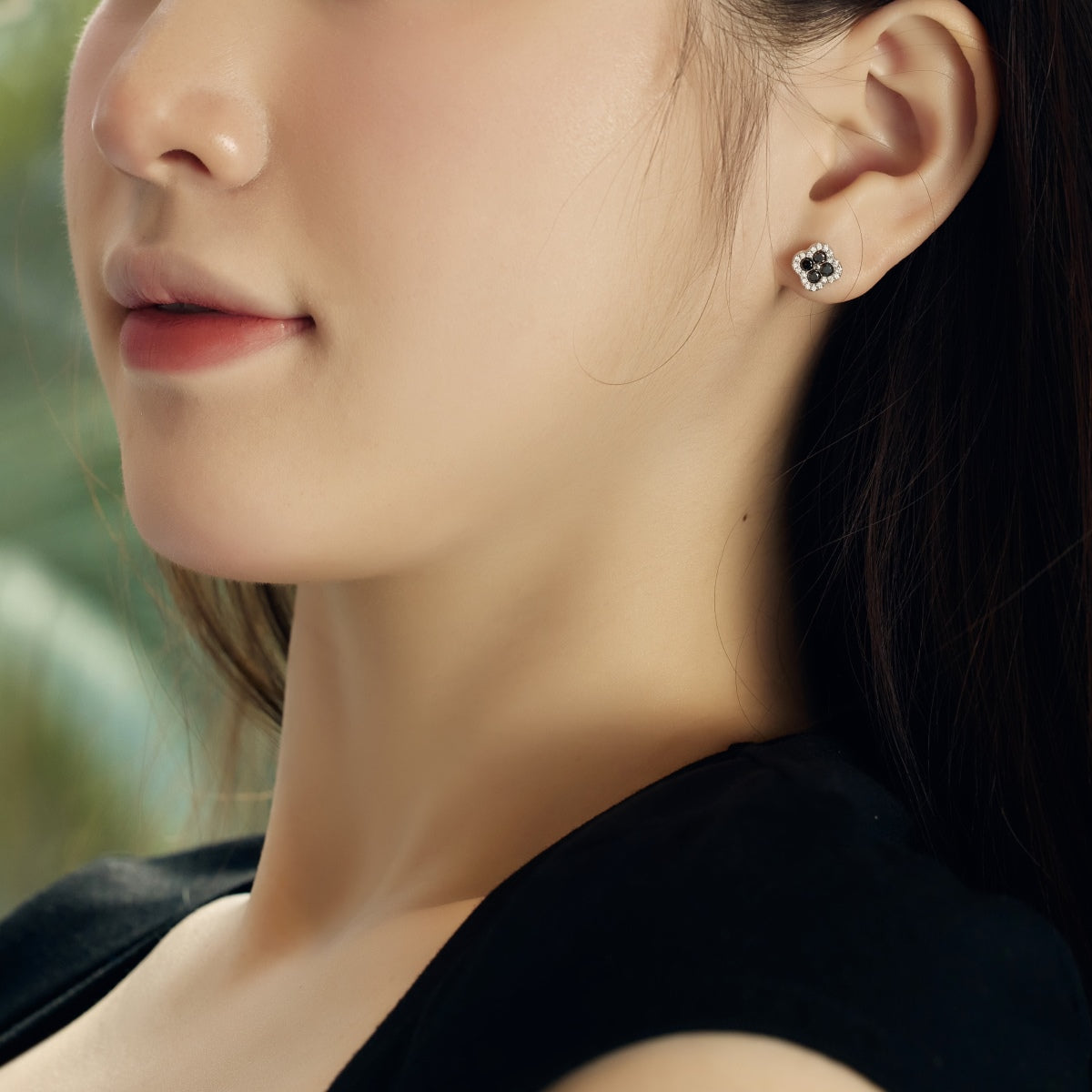 [ECHO ]Four-Leaf Clover Flower Shaped Earrings