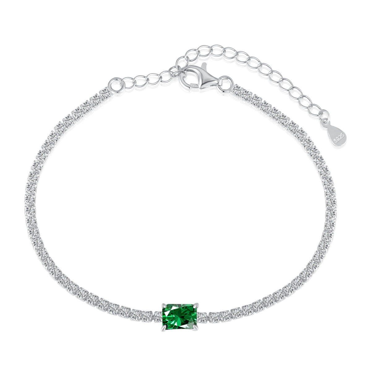 [ECHO ]1.0 Carat Unique Emerald Cut Banquet Bracelet