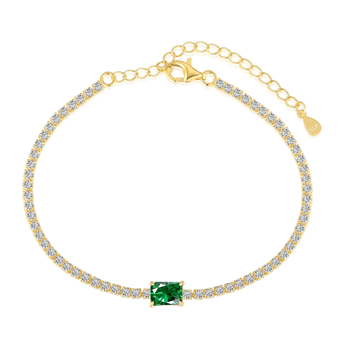 [ECHO ]1.0 Carat Unique Emerald Cut Banquet Bracelet