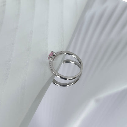 [ECHO ]0.5 Carat CaratEternity Charming Heart Shape Lover Ring