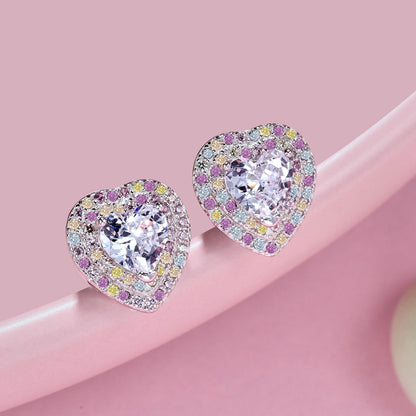 [ECHO ]Dazzling Heart Shape Lover Earrings