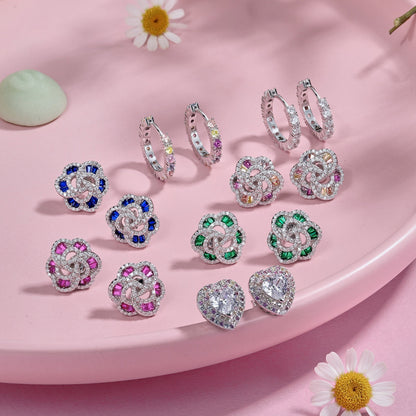 [ECHO ]Dazzling Heart Shape Lover Earrings