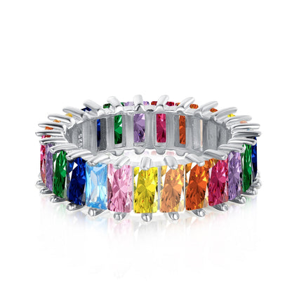 [ECHO ]Unique Colorful Radiant Cut RIng
