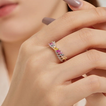 [ECHO ]Unique Colorful Marquise Cut Daily Ring