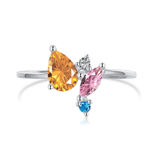 [ECHO ]Radiant Colorful Multi Cut Daily Ring