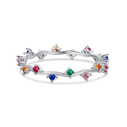 [ECHO ]Radiant Colorful Round Cut Daily Ring