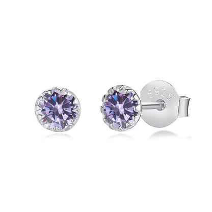 [ECHO ]Sparkling Colorful Round Shape Earrings