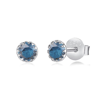 [ECHO ]Sparkling Colorful Round Shape Earrings