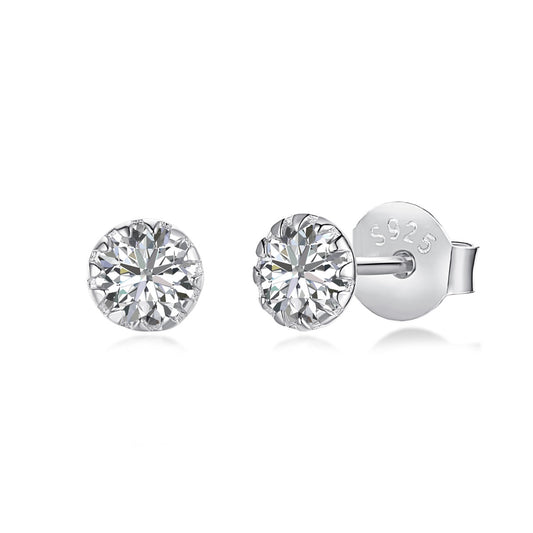 [ECHO ]Sparkling Colorful Round Shape Earrings