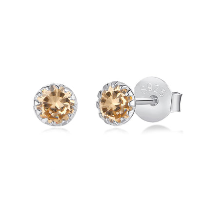 [ECHO ]Sparkling Colorful Round Shape Earrings