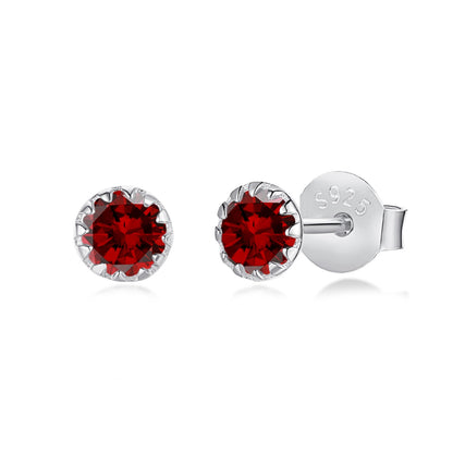 [ECHO ]Sparkling Colorful Round Shape Earrings