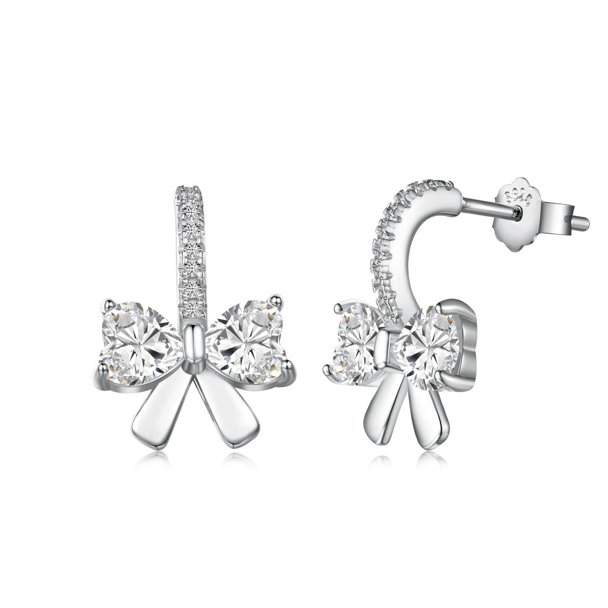 [ECHO ]Exquisite Earrings With Heart-Shaped Bow Design