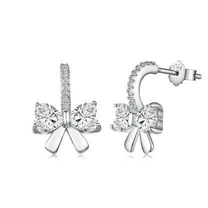 [ECHO ]Exquisite Earrings With Heart-Shaped Bow Design