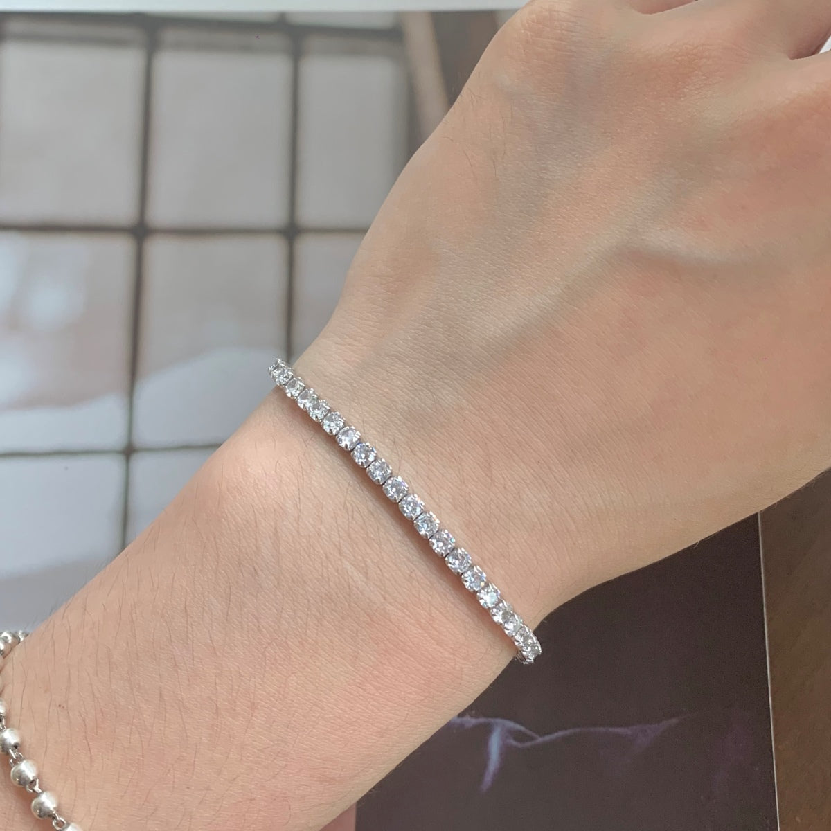 [ECHO ]Sparkling Round Cut Daily Bracelet