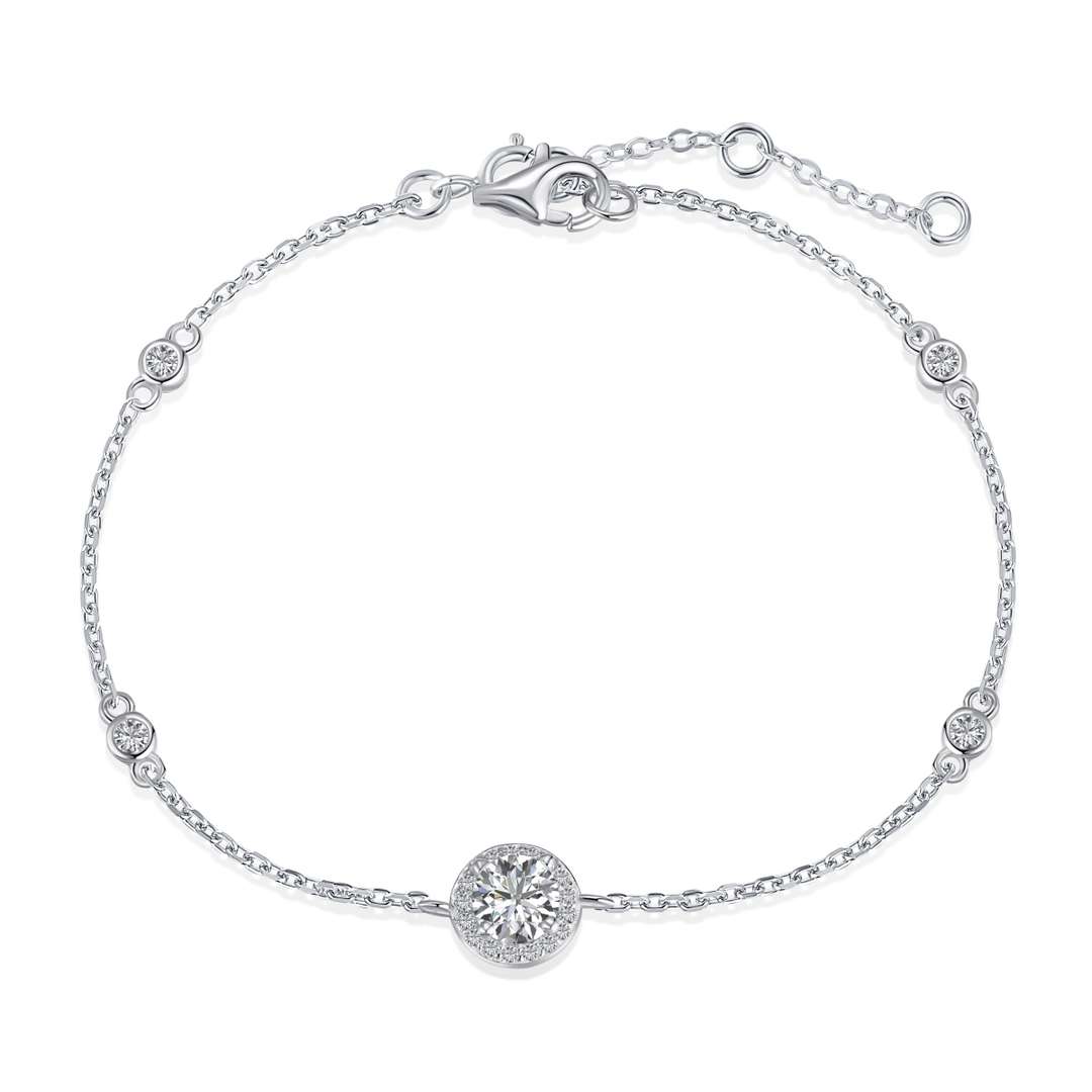 [ECHO ]Dazzling Round Cut Shape Bracelet