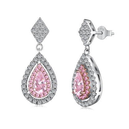 [ECHO ]Ornate Delicate Water Drop Shape Banquet Earrings