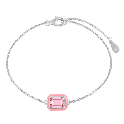 [ECHO ]2.0 Carat Sparkling Colorful Emerald Cut Daily Bracelet
