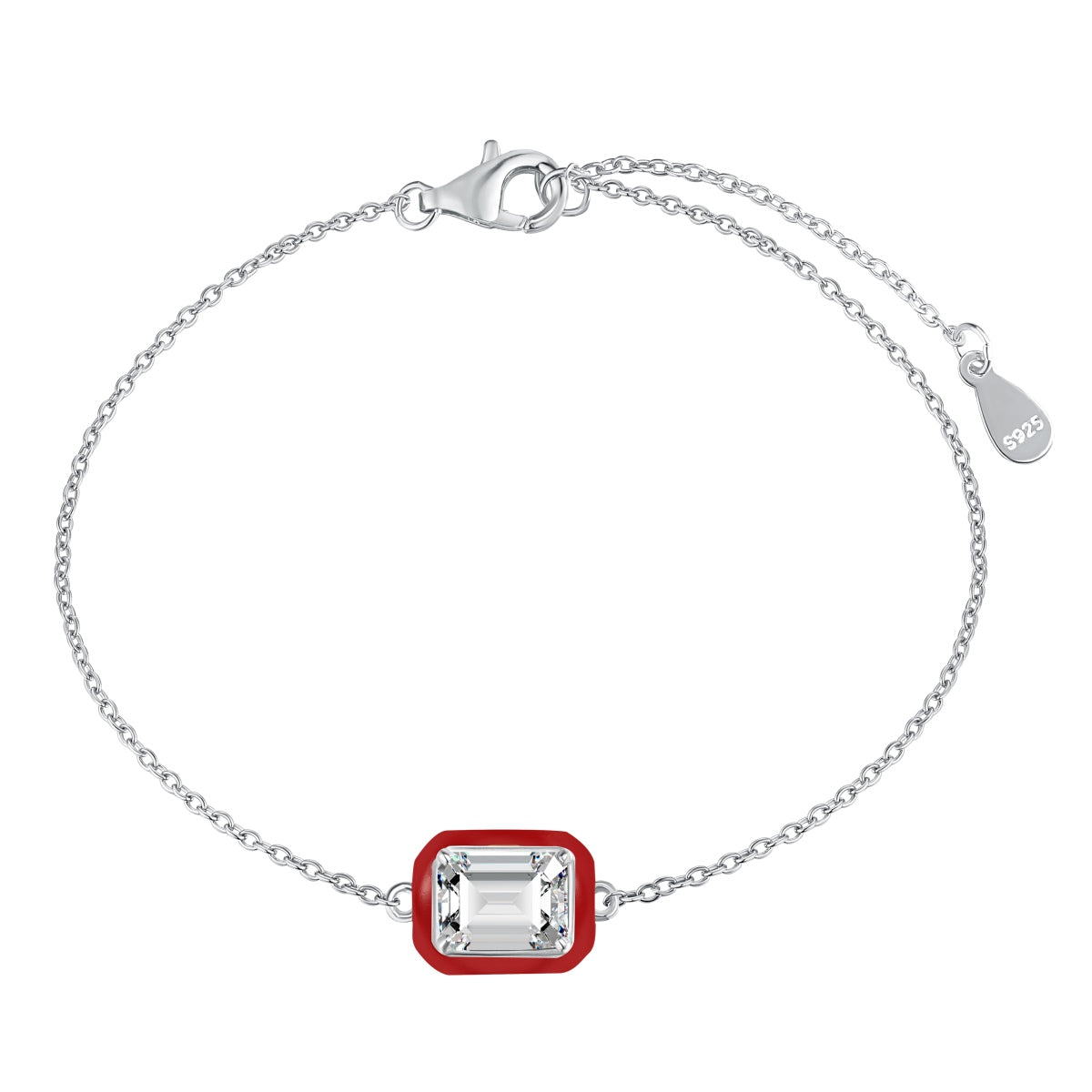 [ECHO ]2.0 Carat Sparkling Colorful Emerald Cut Daily Bracelet