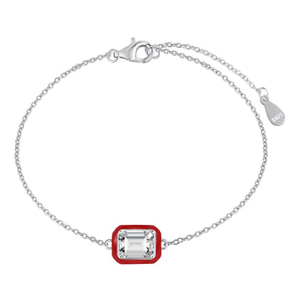 [ECHO ]2.0 Carat Sparkling Colorful Emerald Cut Daily Bracelet