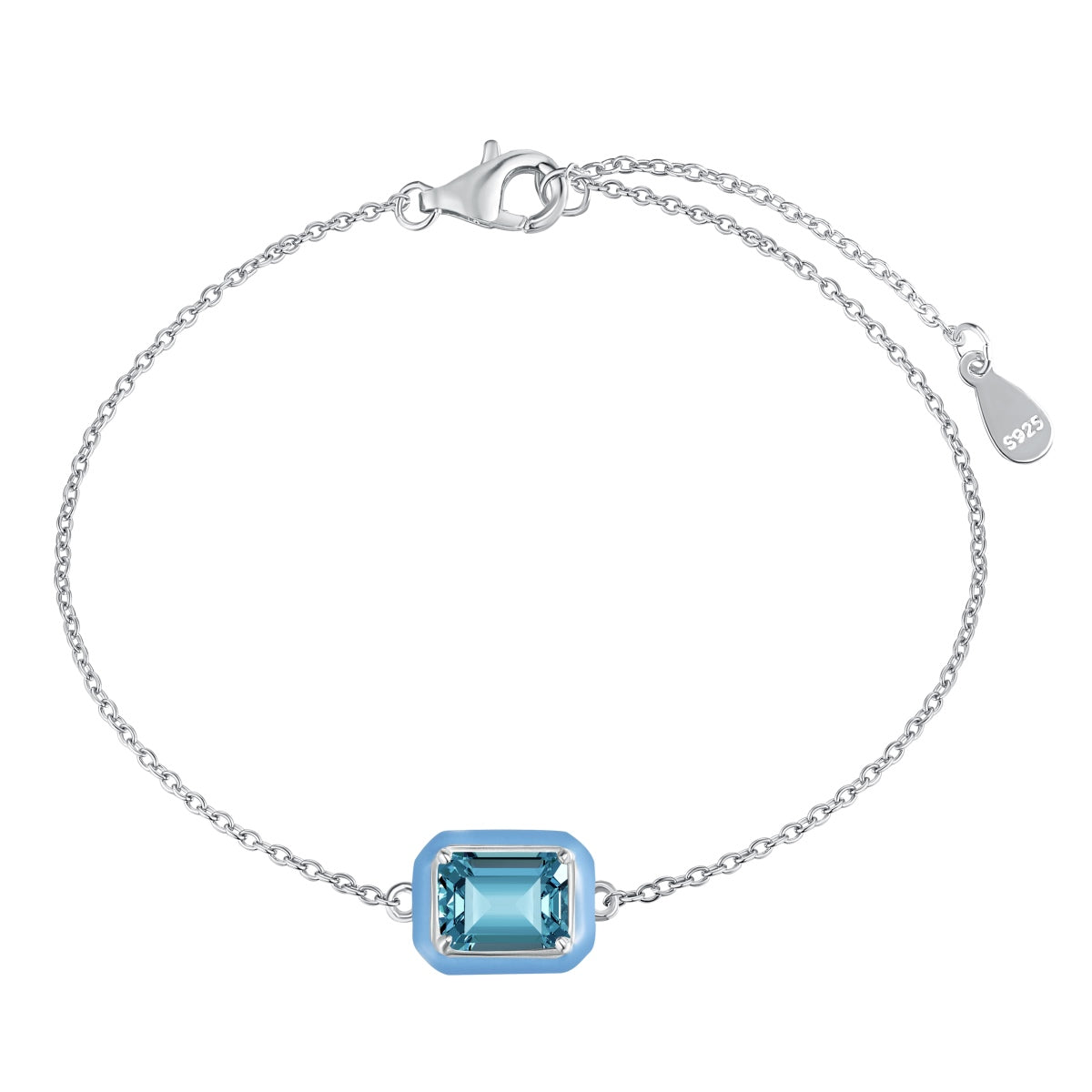 [ECHO ]2.0 Carat Sparkling Colorful Emerald Cut Daily Bracelet