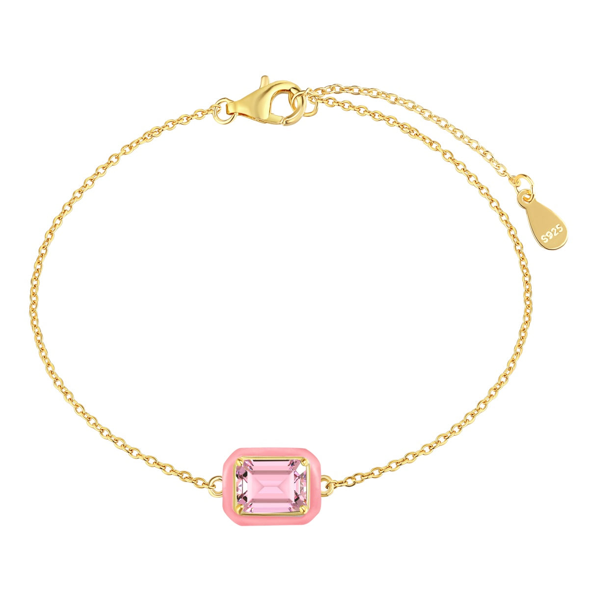 [ECHO ]2.0 Carat Sparkling Colorful Emerald Cut Daily Bracelet