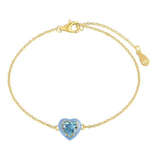 [ECHO ]Sparkling Romantic Heart Shape Lover Bracelet