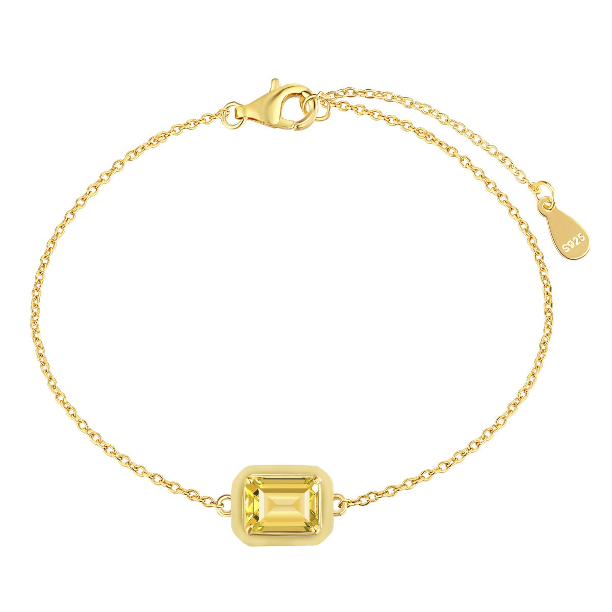 [ECHO ]2.0 Carat Sparkling Colorful Emerald Cut Daily Bracelet