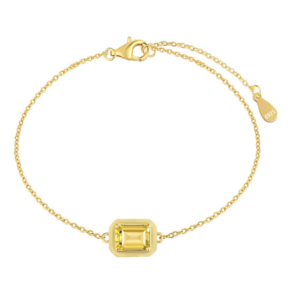 [ECHO ]2.0 Carat Sparkling Colorful Emerald Cut Daily Bracelet