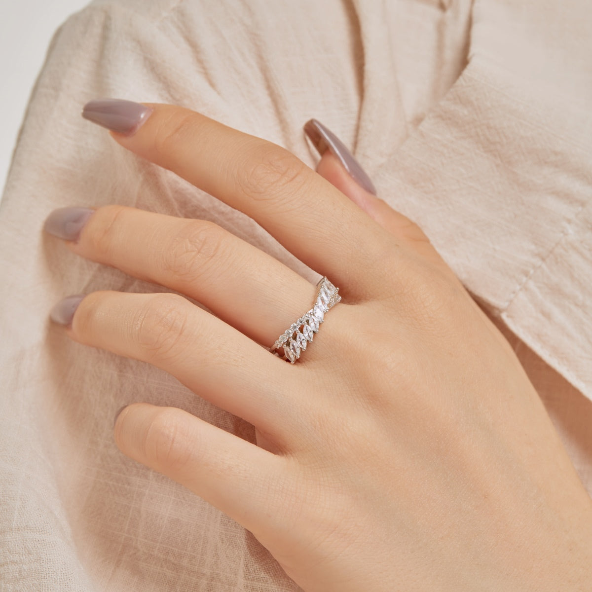 [ECHO ]Unique Colorful Marquise Cut Daily Ring