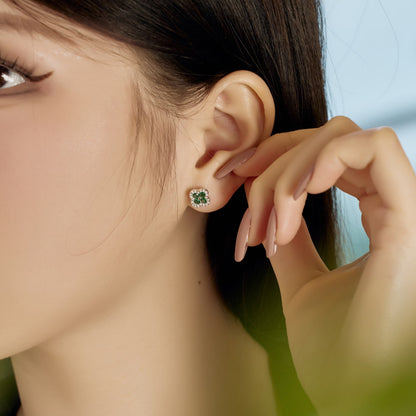 [ECHO ]Four-Leaf Clover Flower Shaped Earrings