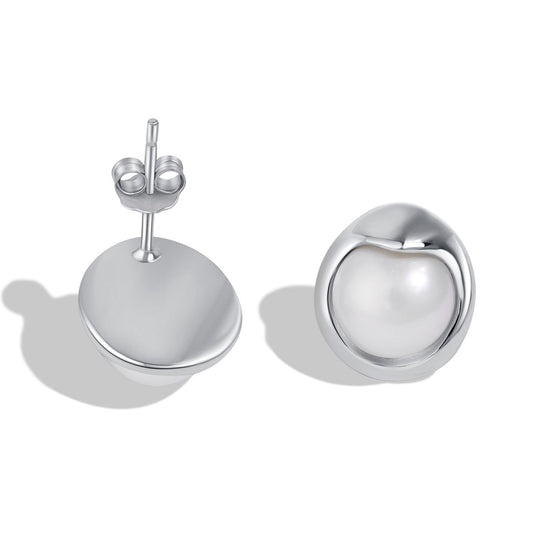 [ECHO ]Dainty Bread Pearl Earrings