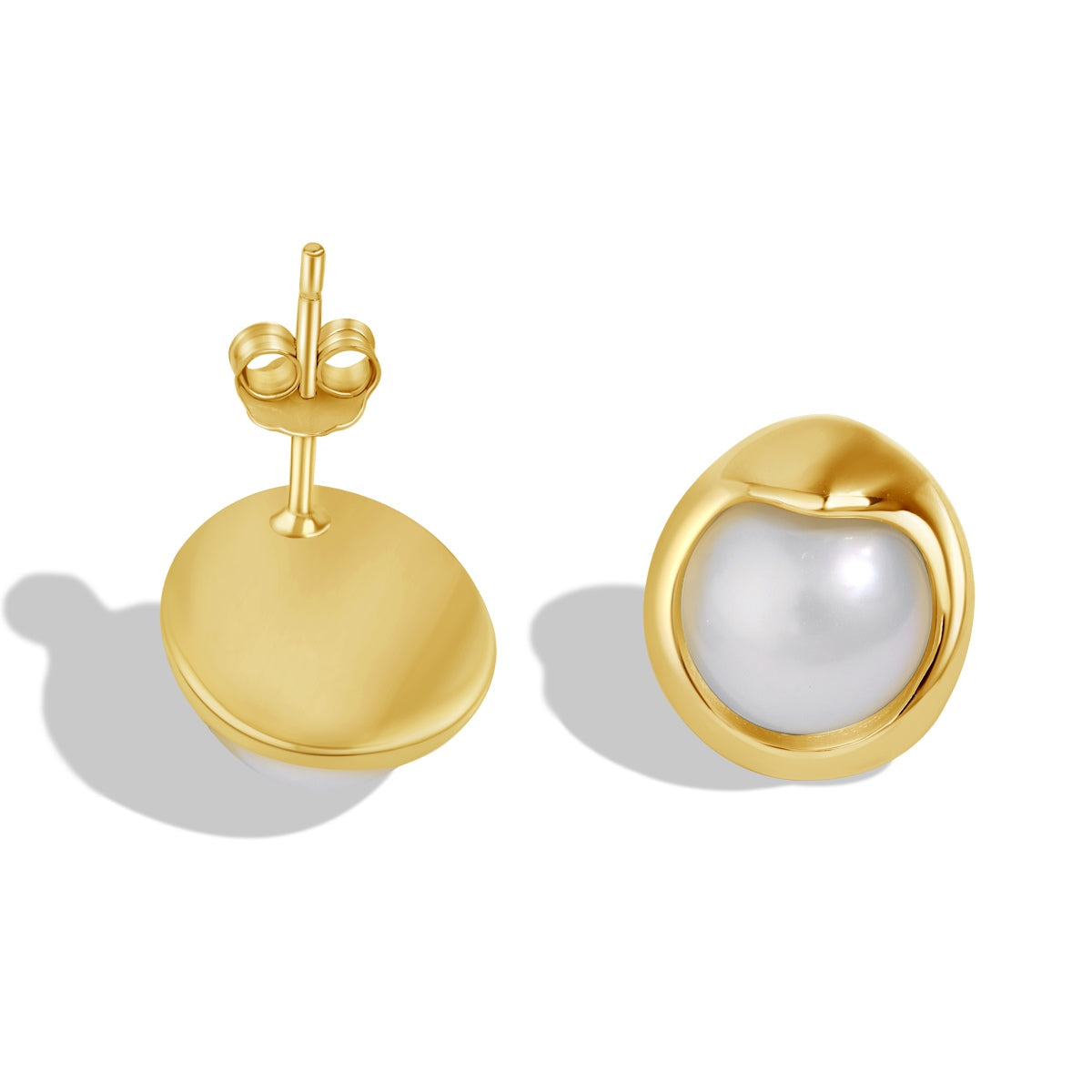 [ECHO ]Dainty Bread Pearl Earrings