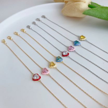 [ECHO ]Sparkling Romantic Heart Shape Lover Bracelet