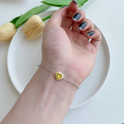 [ECHO ]Sparkling Romantic Heart Shape Lover Bracelet