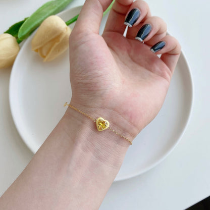 [ECHO ]Sparkling Romantic Heart Shape Lover Bracelet