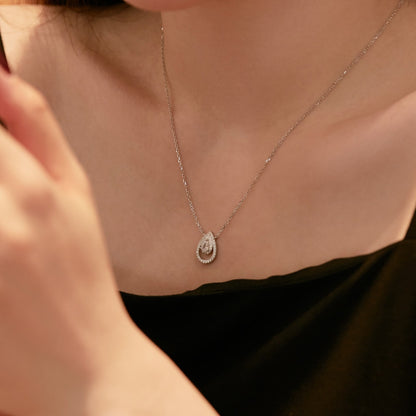 [ECHO ]Sparkling Pear Cut Necklace