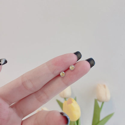 [ECHO ]Sparkling Colorful Round Shape Earrings
