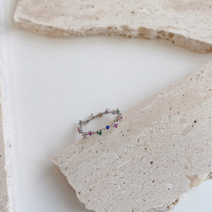 [ECHO ]Radiant Colorful Round Cut Daily Ring