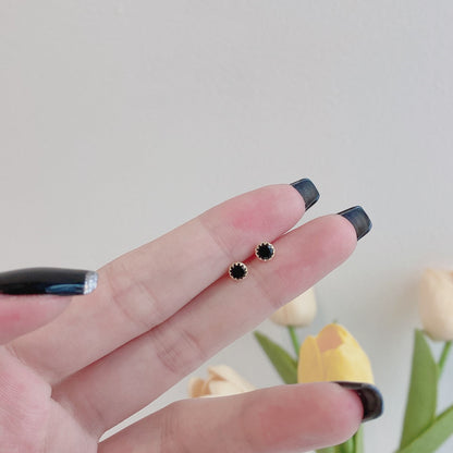 [ECHO ]Sparkling Colorful Round Shape Earrings