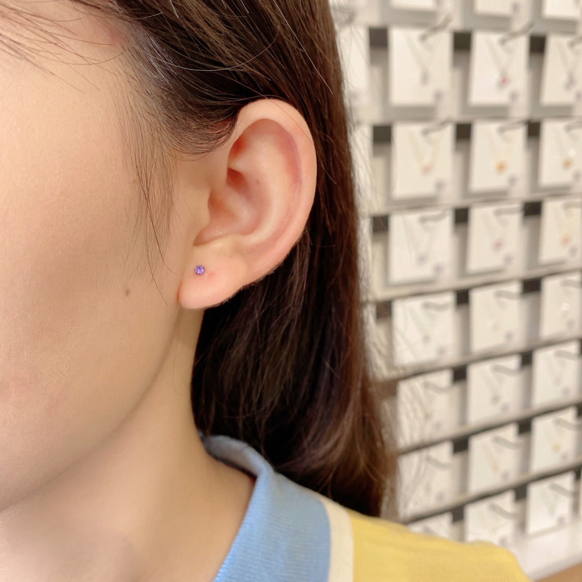 [ECHO ]Delicate Solitaire Earrings