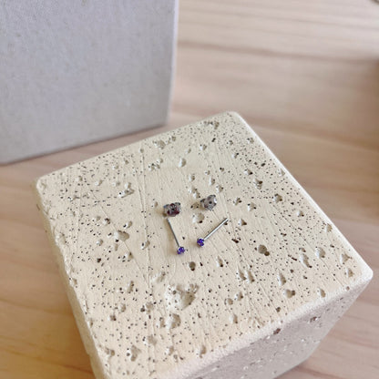 [ECHO ]Delicate Solitaire Earrings