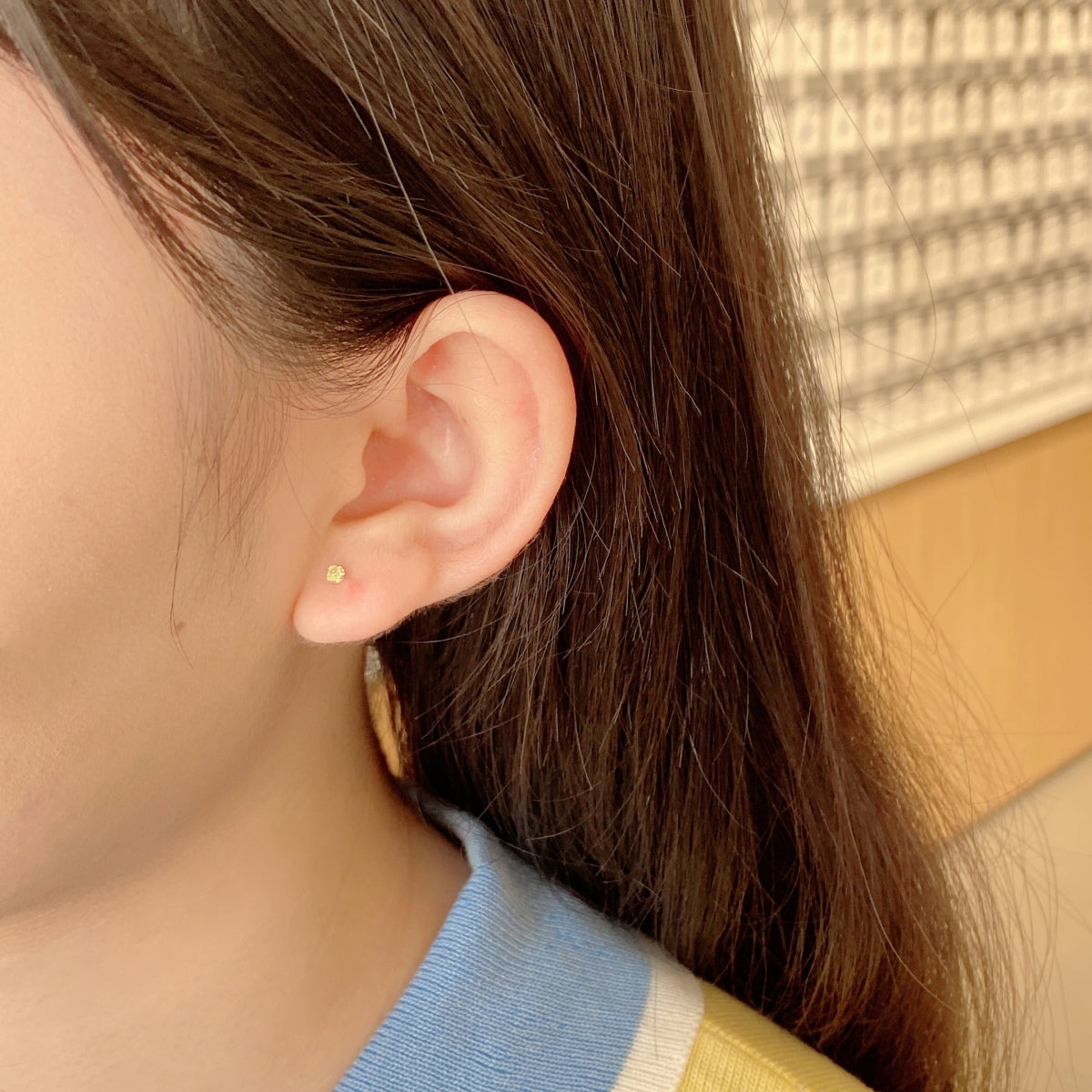 [ECHO ]Delicate Solitaire Earrings